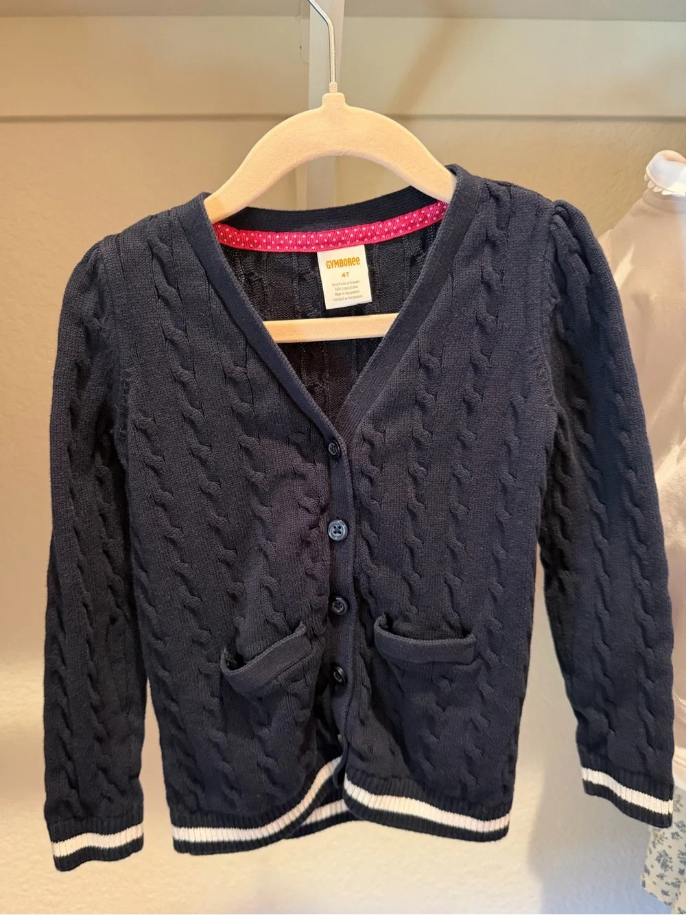 Gymboree girls lot of 2 tops 1 sweater and 2 hoodies navy school uniform 4T